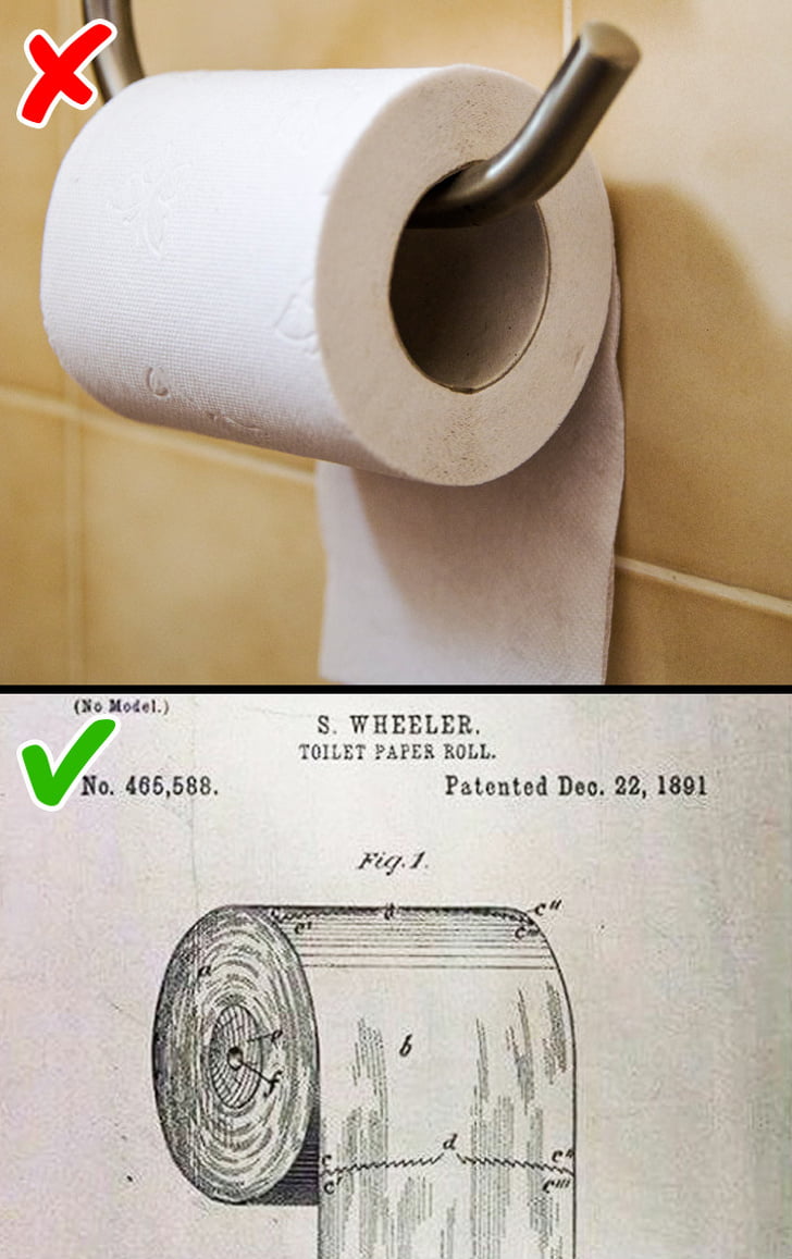 Putting toilet paper up