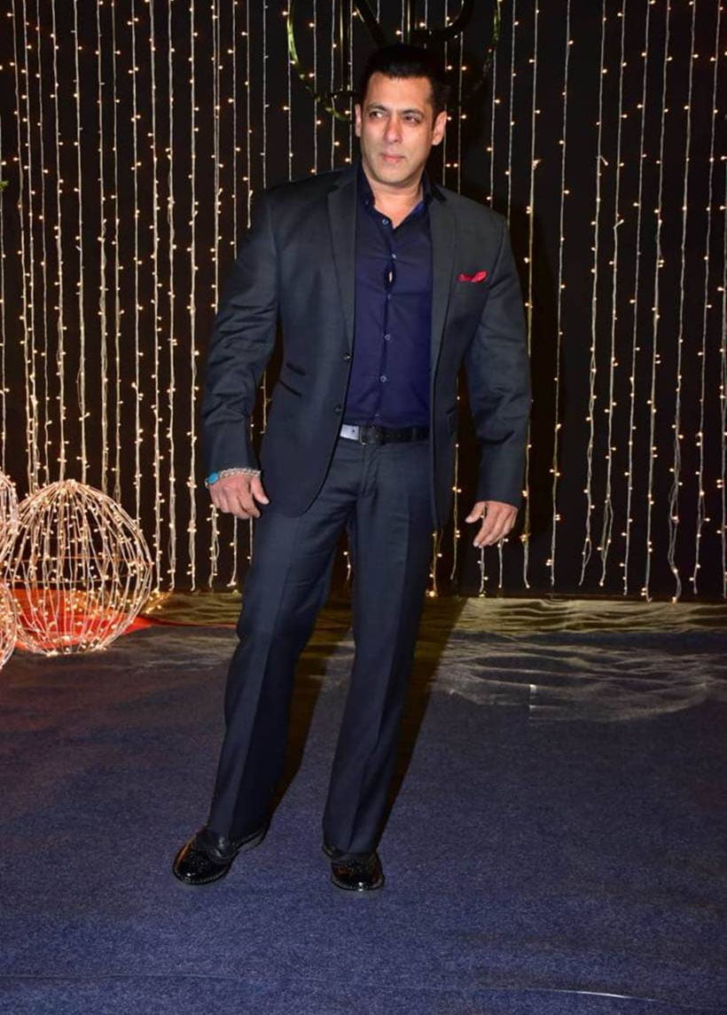 Salman Khan attended the wedding reception of Priyanka Chopra and Nick Jonas.