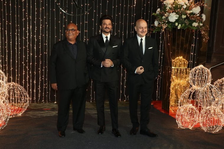 Satish Kaushik Anil Kapoor and Anupam Kher