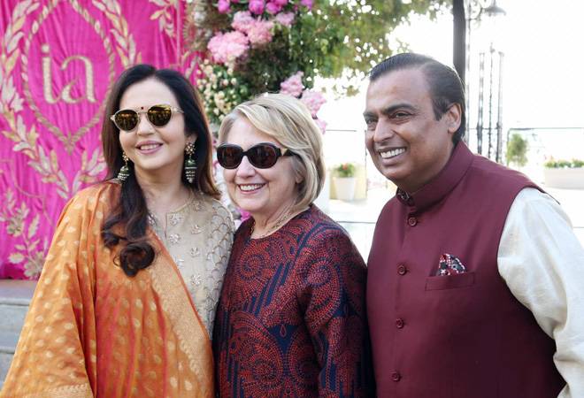 hillary clinton at ambani wedding