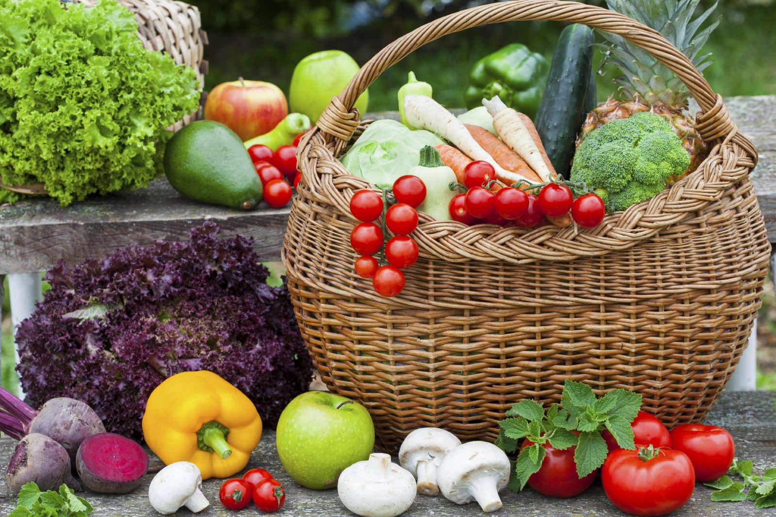 mix of vegetables and fruits