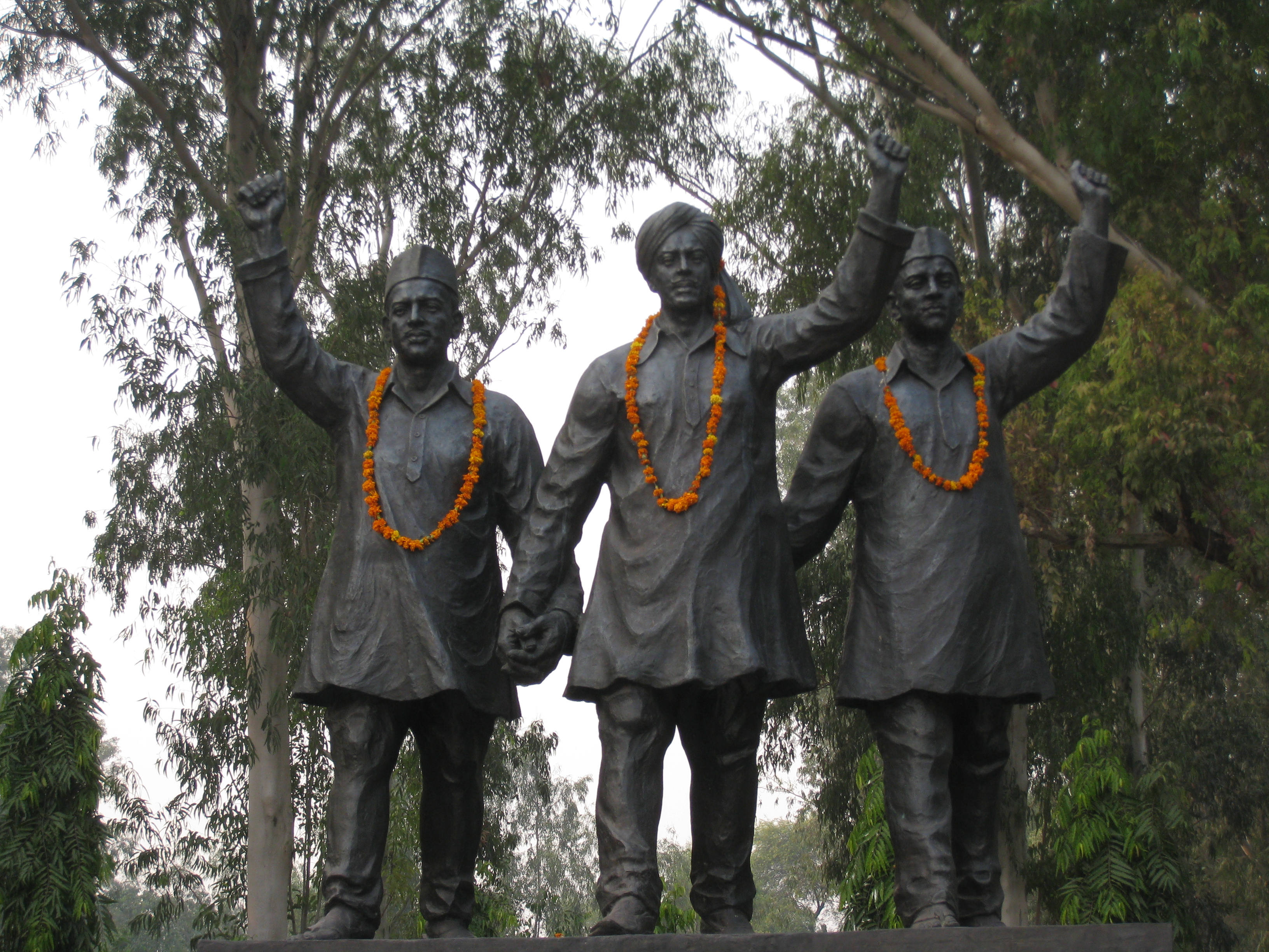 Statues of Bhagat Singh Rajguru and Sukhdev