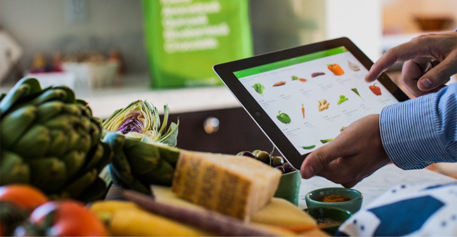 Online grocery shopping tablet 1