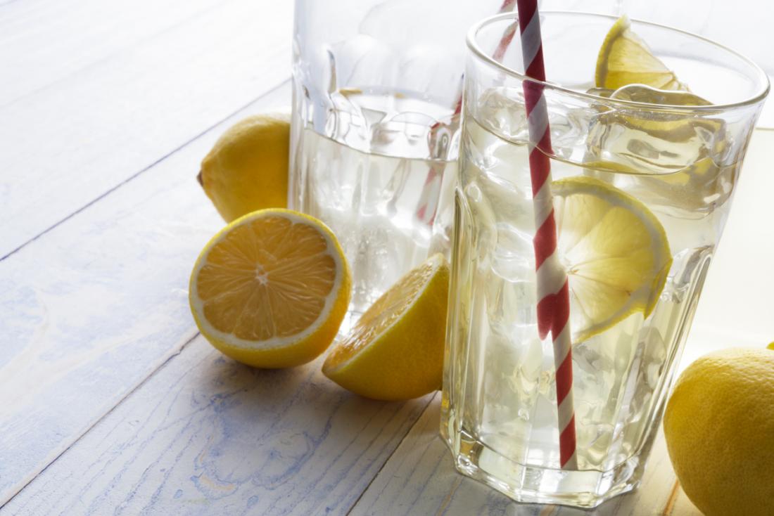 two glasses of lemon water 1