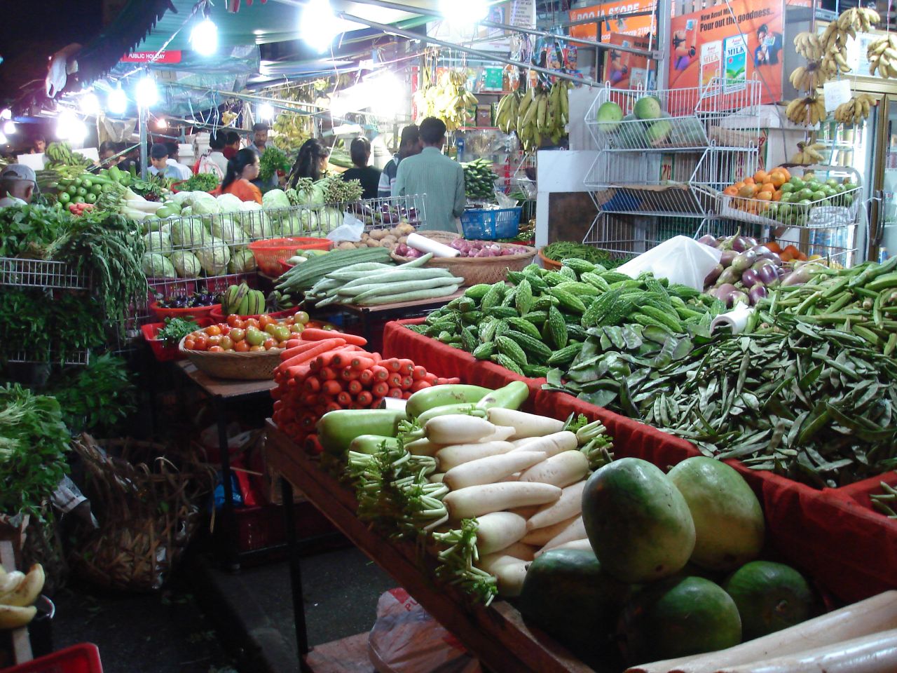 Little India market vegetables Singapore