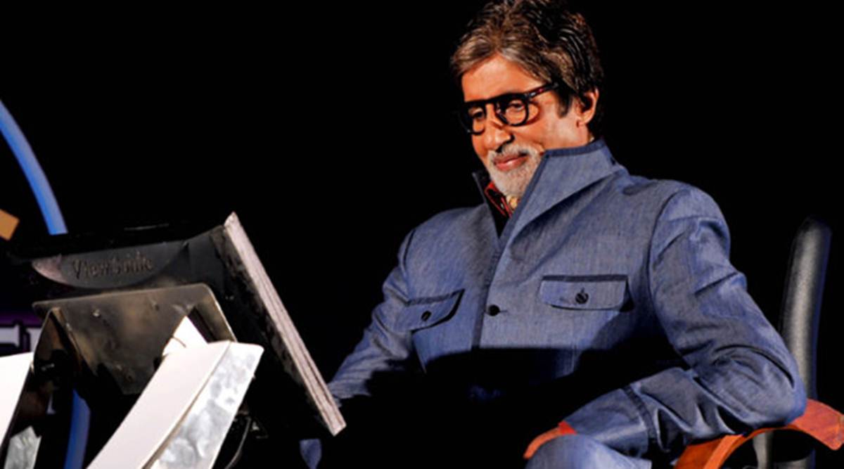 amitabh bachchan on the sets of kbc 1200