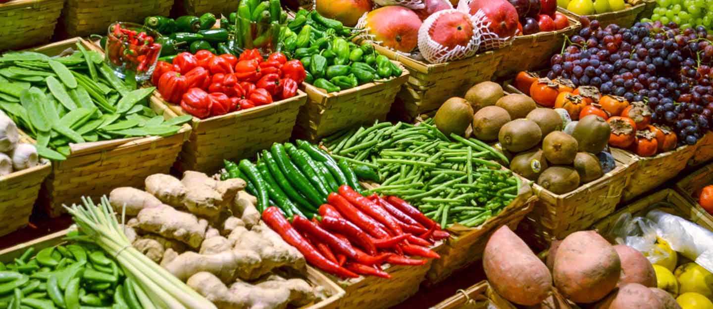 Stall at Central fruits and vegetable market in Dubai