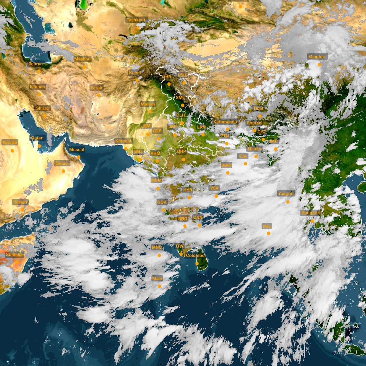 Satellite Image India 13 July 2020 13 30