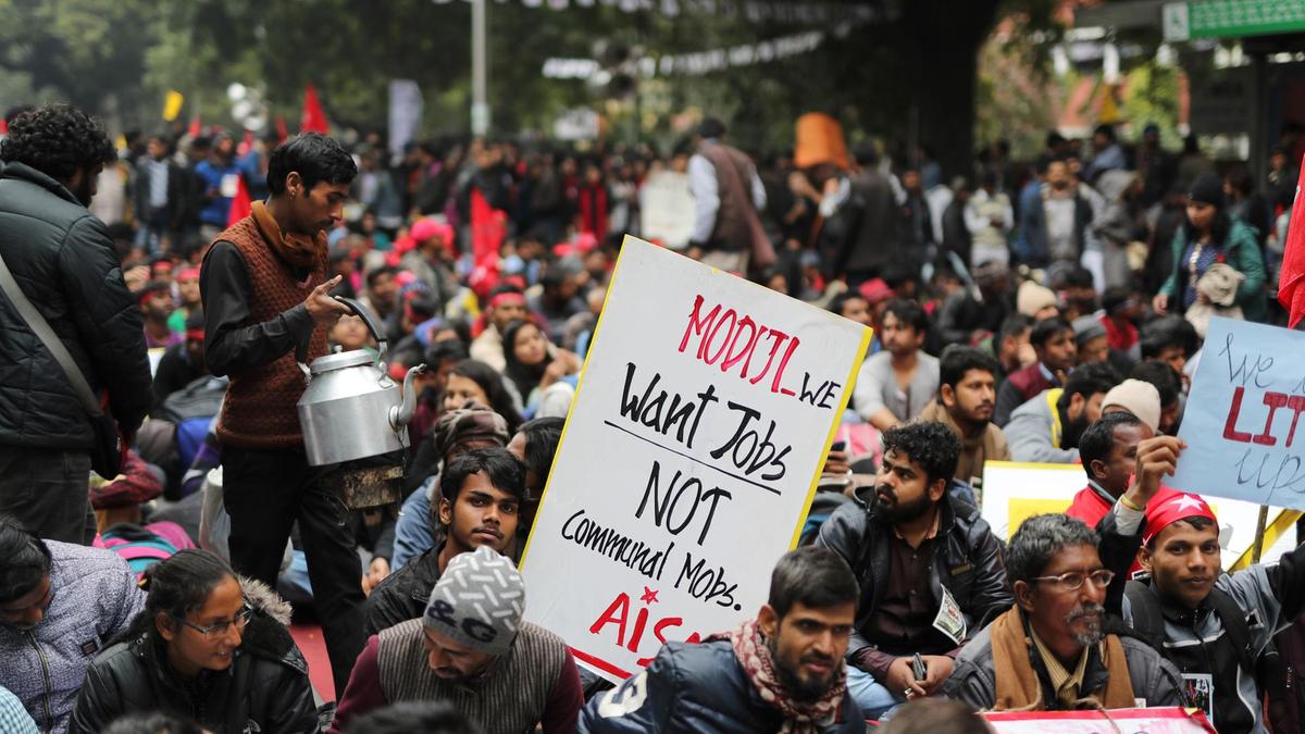 india unemployment protest