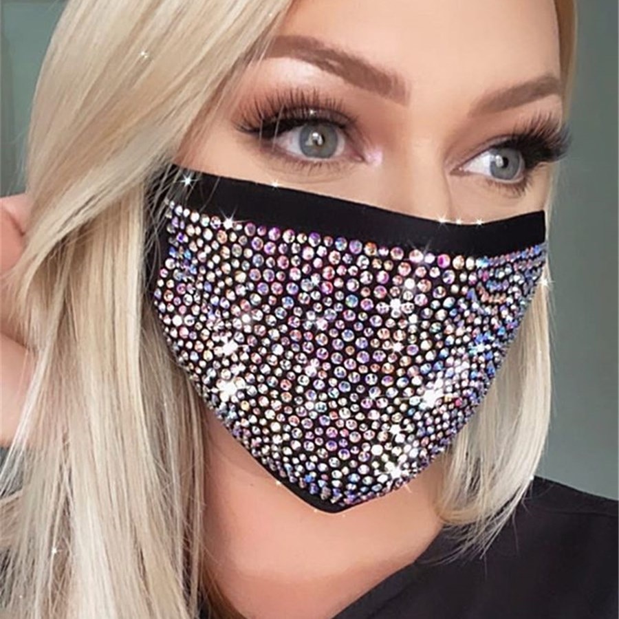 New Crystal Masquerade Face Mask for Female Vintage Party Accessories Mouth Mask Popular Party Nightclub Jewelry 1