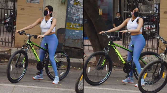 janhvi kapoor cycle phone 2 e1642592499470 700x390 1