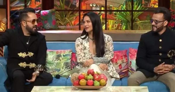 the kapil sharma show mika singh and sunny leone 2 600x315 1