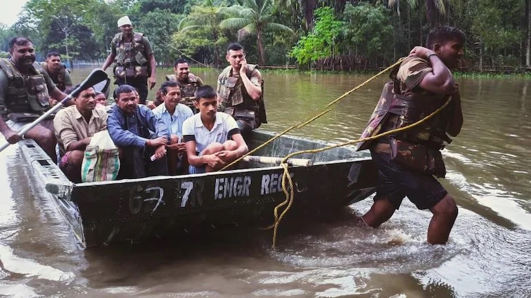 54 killed in Assam floods Floods affected 1.8 million people