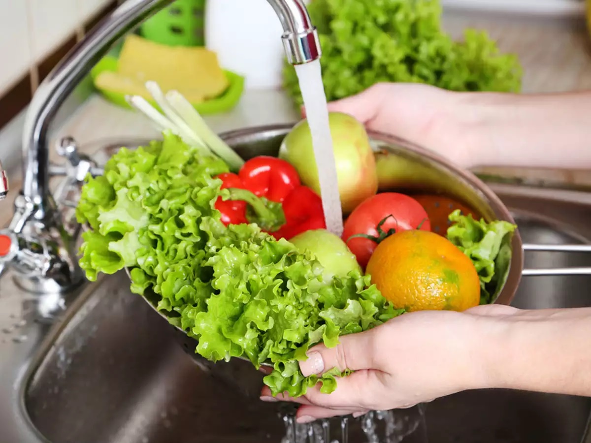 All vegetables have been washed and used