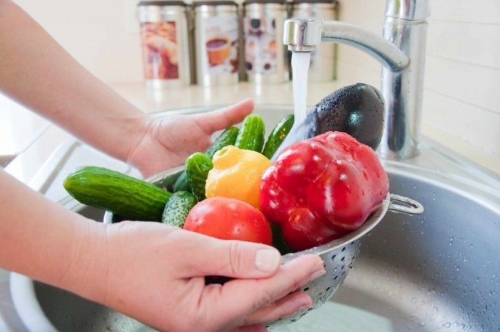 All vegetables have been washed and used