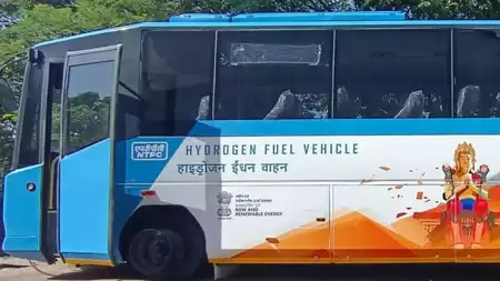 Hydrogen Bus ભારતની પ્રથમ હાઇડ્રોજન ફ્યુઅલ બસ શરૂ થશે લદ્દાખમાં.webp