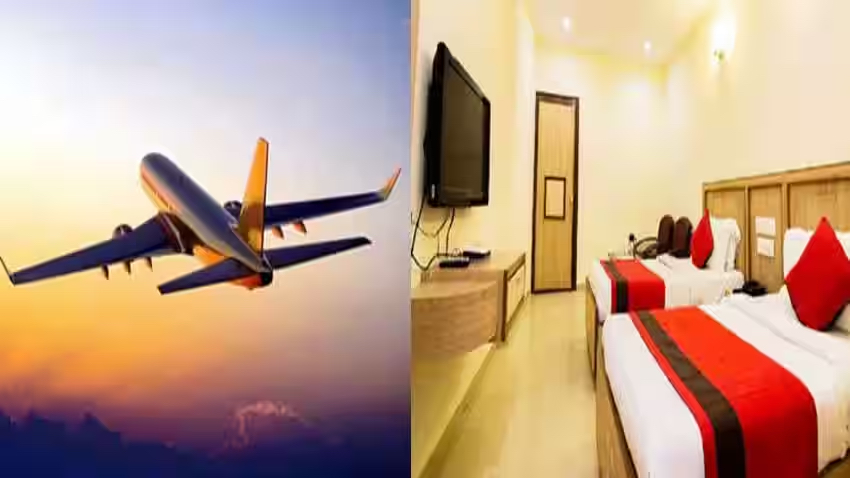 flight and hotel room