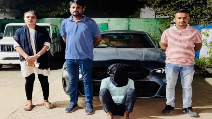 ahmedabad 23 year old bba graduate steals rs60 lakh bmw from showroom arrested in morbi lcla rptc