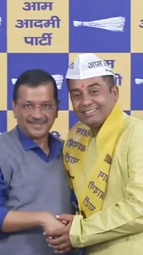 former bjp mla anil jha joins aap makes serious allegations arvind kejriwal gets him membership1