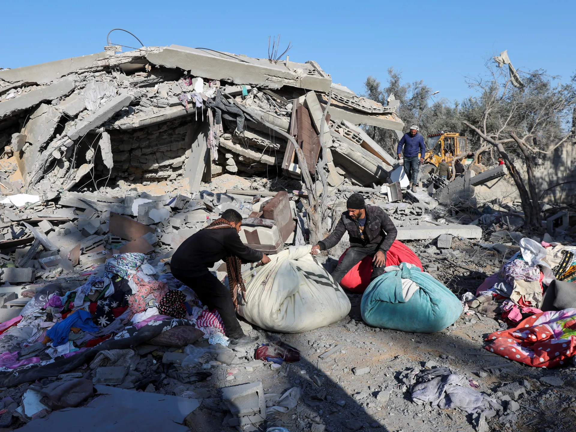 16 people died in israel massive air attack in gaza winter also wreaking havoc