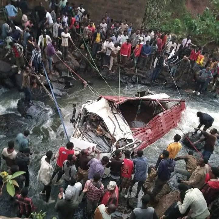 ethiopia road accident death toll rises to 71 truck fell into the river from bridge453