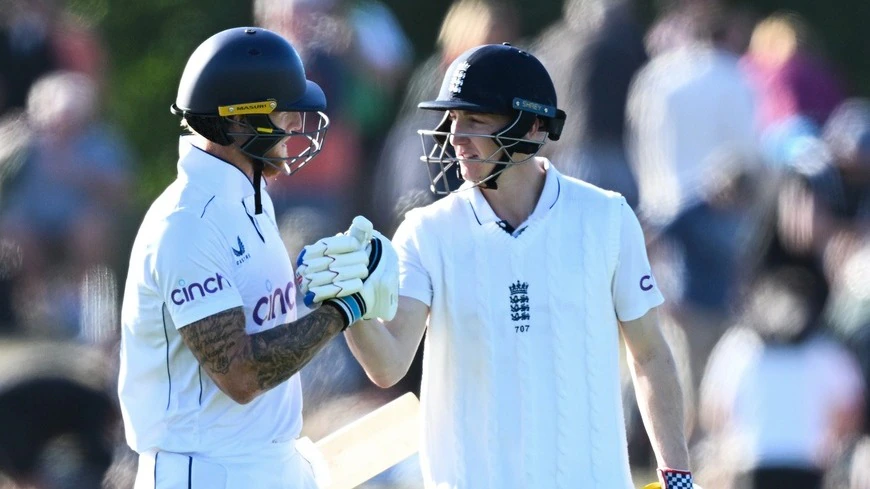 harry brook departs for golden duck first time in his test career watch wicket video nz vs eng1