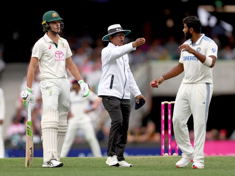 ind vs aus 5th test jasprit bumrah out usman khawaja on last ball konstas virat kohli celebration1