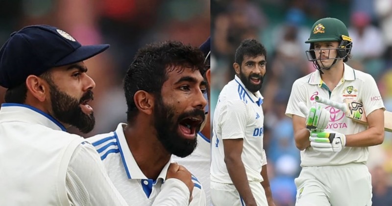 ind vs aus 5th test jasprit bumrah out usman khawaja on last ball konstas virat kohli celebration2