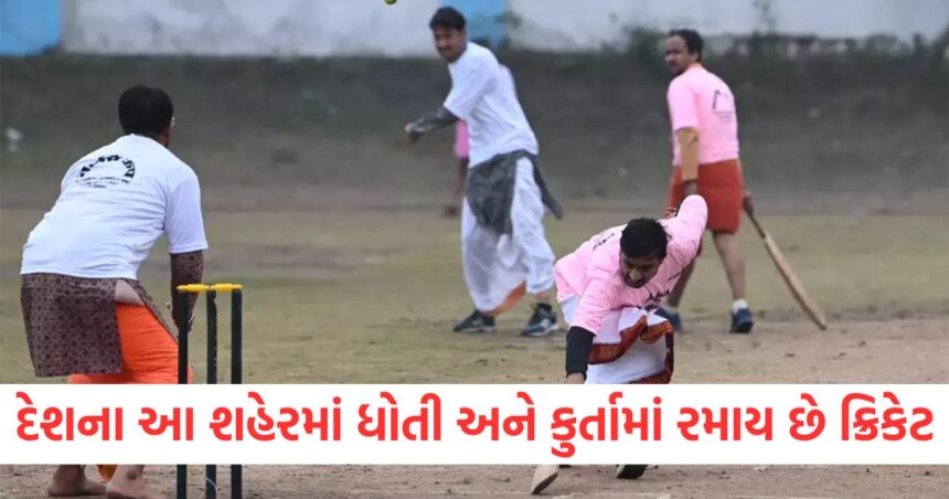 madhya pradesh sanskrit cricket tournament in bhopal players in dhoti kurta125