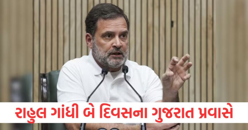 rahul gandhi will go to gujarat on a two day1